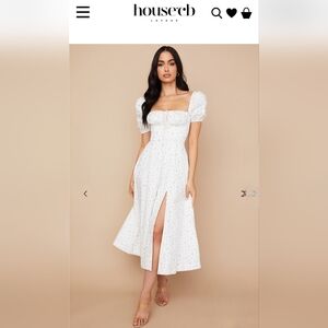 House or CB White Floral Tallulah Dress Size Medium NWOT